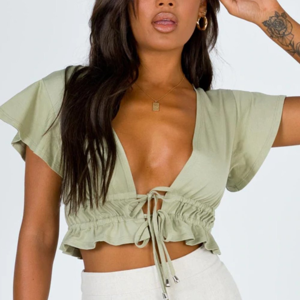 Jamison Reid Crop Top Khaki